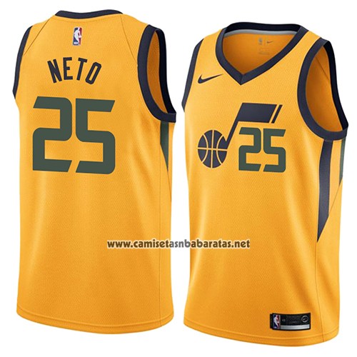 Camiseta Utah Jazz Raul Neto #25 Statement 2018 Amarillo
